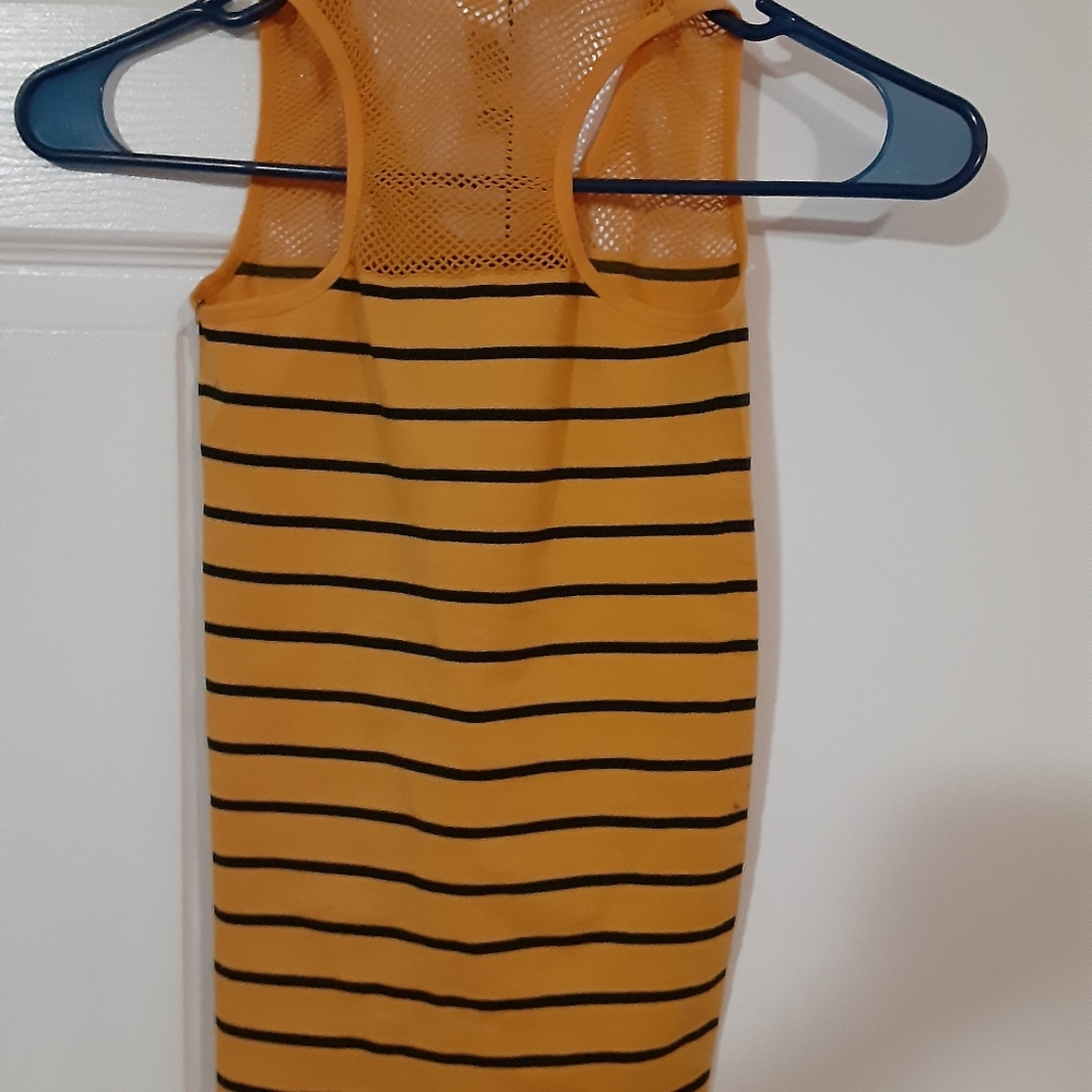 Black & yellow tank top